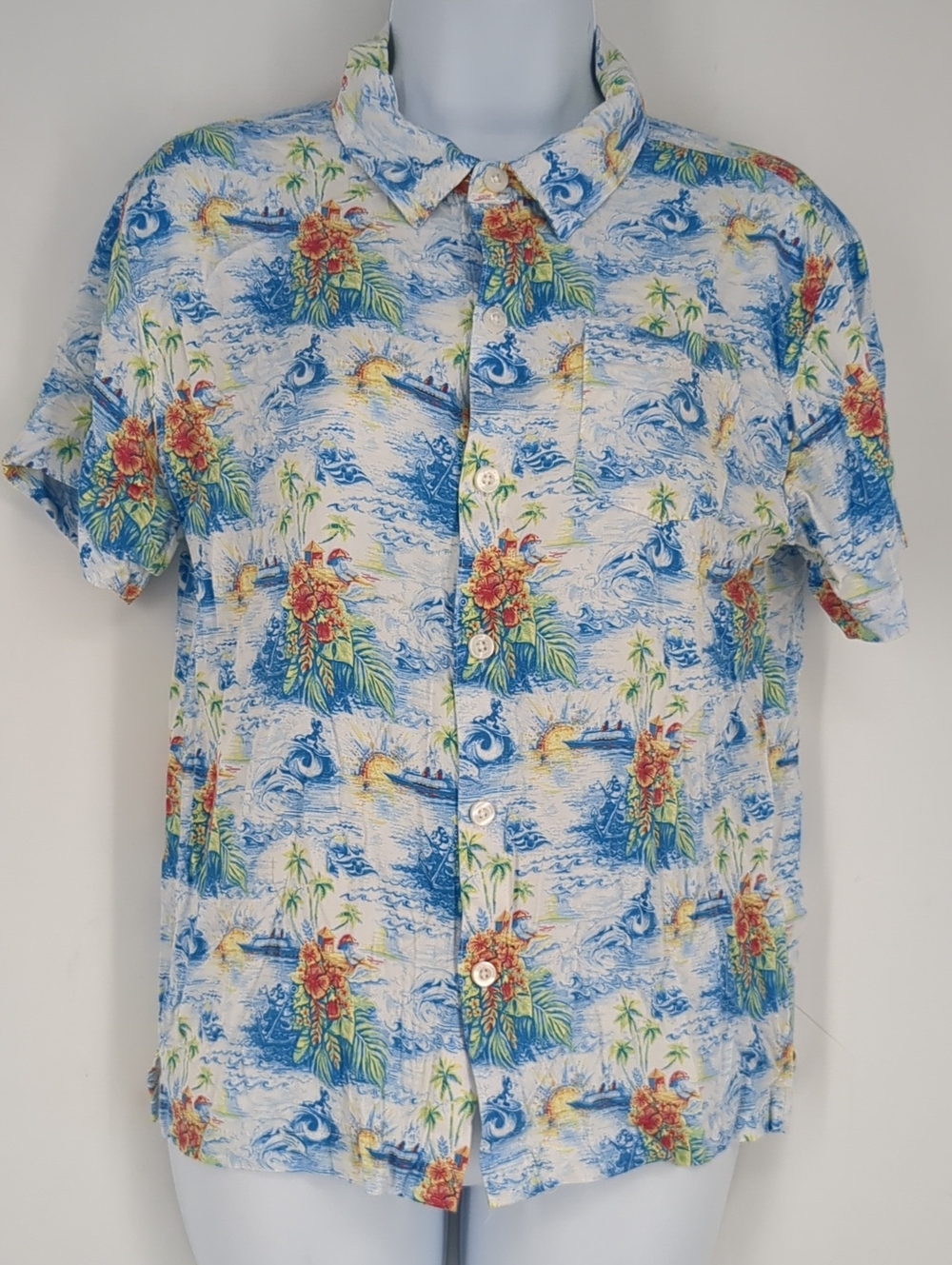 Disney Cruise Line Mickey Ship DCL Hawaiian Shirt Women's XL